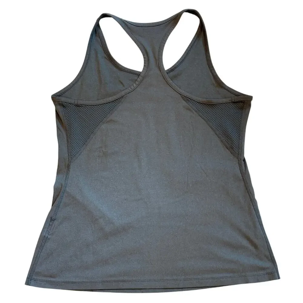Nike Tank Tops Lot of 2 Racer Back Womens Size Medium Gray Blue Dri Fit Workout